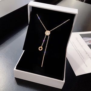 14K Rose Gold Plated Clock Pendant Necklace for Women